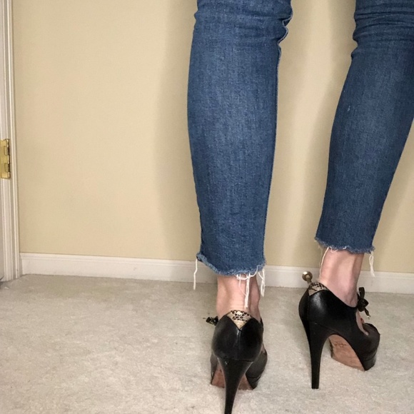 Sam Edelman Platform Peep Toe Bow Strap heels - Picture 4 of 6